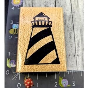 JRL Design Lighthouse Lighting The Way S479 Rubber Stamp Wood #B4